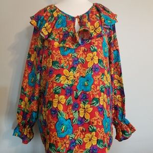 Vintage Selena Flower Blouse